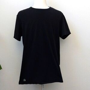 Lacoste Men's Black Logo Shortslevved Underwear Shirt size Medium